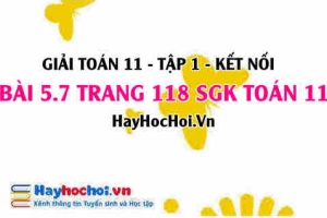 Giải bài 5.7 trang 118 Toán 11 tập 1 SGK Kết nối tri thức